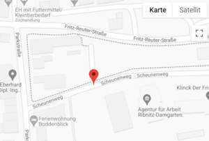 Google Map Ausschnitt - Bahnhofstraße 65, 18528 Bergen